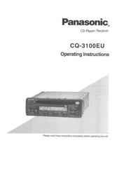 Panasonic CQ3100EU - AUTO RADIO/CASSETTE Operating Instructions Manual