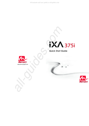Mercury IXA375i Quick Start Manual