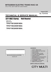 Mitsubishi Electric CITY MULTI TPKFYW18KM1W0A Technical & Service Manual