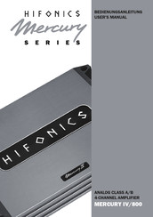 Hifonics MERCURY IV/800 User Manual