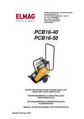 Elmag PCB16-50 Operating Instructions/Spare Parts List
