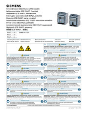 Siemens 3VA27 2 30 Series Operating Instructions Manual