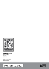 LIVARNO home 466858 2404 Assembly And Safety Instructions