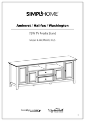 SIMPLIHOME brooklyn + max WyndenHall AXCAMH72-RUS Manual