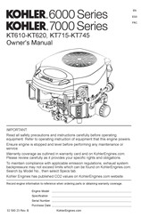 Kohler KT735-3088 Owner's Manual