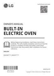 LG BO609T2MB4 Owner's Manual