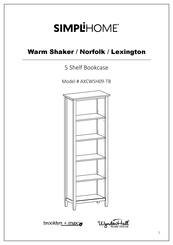 SIMPLIHOME brooklyn + max WyndenHall AXCWSH09-TB Manual