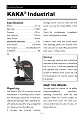 KAKA Industrial AP-1/2 Operation Manual