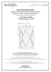 Quoizel LWS33898Q Use And Care Manual
