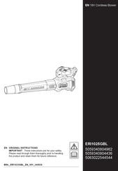 Erbauer ERI1025GBL Original Instructions Manual