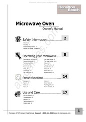 Hamilton Beach 87107 Owner's Manual