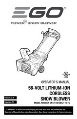 Ego Power+ SNT2114 Operator's Manual