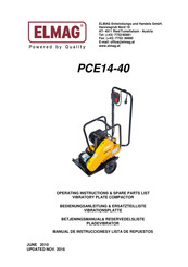 Elmag PCE14-40 Operating Instructions/Spare Parts List