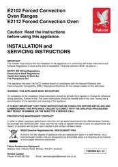 Falcon Dominator Plus E2102 Installation And Servicing Instruction