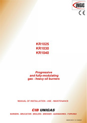 CIB UNIGAS KR1040 Manual Of Installation - Use - Maintenance