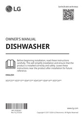 LG XD3A25MW Owner's Manual