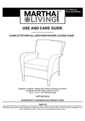 Martha Stewart Living CHARLOTTETOWN 65-909556 Use And Care Manual