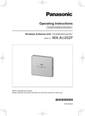 Panasonic WX-AU202P Operating Instructions Manual