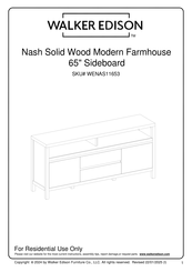 Walker Edison Nash WENAS11653 Manual