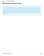 Teradek Serv 4K Quick Start Manual