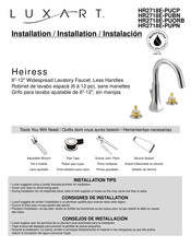 Luxart Heiress HR2718E-PUBN Installation Instructions Manual