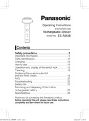 Panasonic ES-RM3B-K541 Operating Instructions Manual