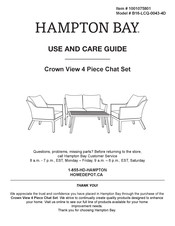HAMPTON BAY B16-LCQ-0043-4D Use And Care Manual