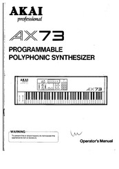 Akai AX73 Operator's Manual