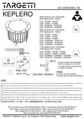 Targetti KEPLERO 1E3055AS Manual