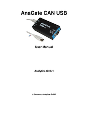Analytica AnaGate CAN USB User Manual
