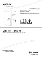 Xylem Mini Fix Tank VF Installation, Operation And Maintenance Manual