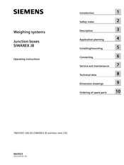 Siemens SIWAREX JB Operating Instructions Manual