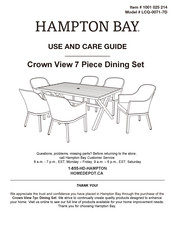HAMPTON BAY LCQ-0071-7D Use And Care Manual