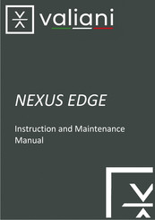 Valiani NEXUS EDGE Instruction And Maintenance Manual