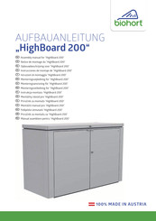 Biohort HighBoard 200 Assembly Manual