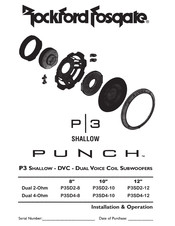 Rockford Fosgate Punch P3 Shallow Installation & Operation Manual