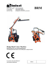 Rinieri 6BRM20 Instructions For Use And Maintenance Manual