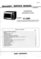 Sharp R-2390 Service Manual