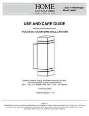 Home Decorators Collection 6050 Use And Care Manual