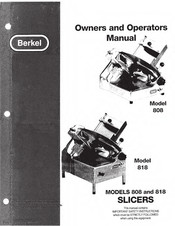 Berkel 818 Owner's And Operator's Manual