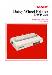 Tandy DWP-220 Owner's Manual