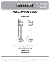 Everbilt EPC50-HDC Use And Care Manual