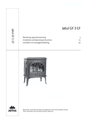 Jøtul GF 3 CF Installation And Operating Instructions Manual