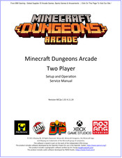 BMI Gaming Minecraft Dungeons Arcade Two Player Setup And Operation Service Manual