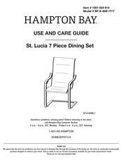 HAMPTON BAY St. Lucia 3 Piece Padded Motion Bistro Set SP-K-609N-1 Use And Care Manual