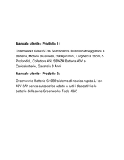 GreenWorks GD40SC36 Operator's Manual