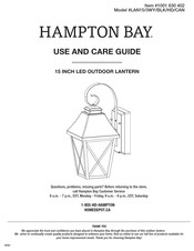 HAMPTON BAY LAN15/3WY/BLK/HD/CAN Use And Care Manual