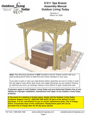 Outdoor living today 9'X11' Spa Breeze Assembly Manual