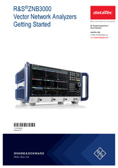 Rohde & Schwarz dataTec ZNB3020 Getting Started