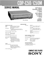 Sony CDP-C50M Service Manual